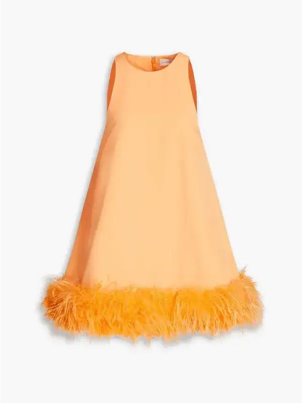 Ronny Kobo Fallon Mini Dress with Feather Hem
